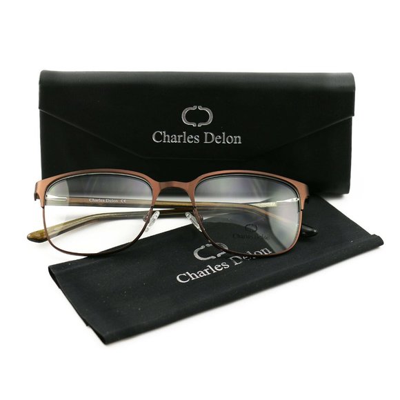 Charles Delon Square Men Matte Black Steel Frame - Picture 6 of 6